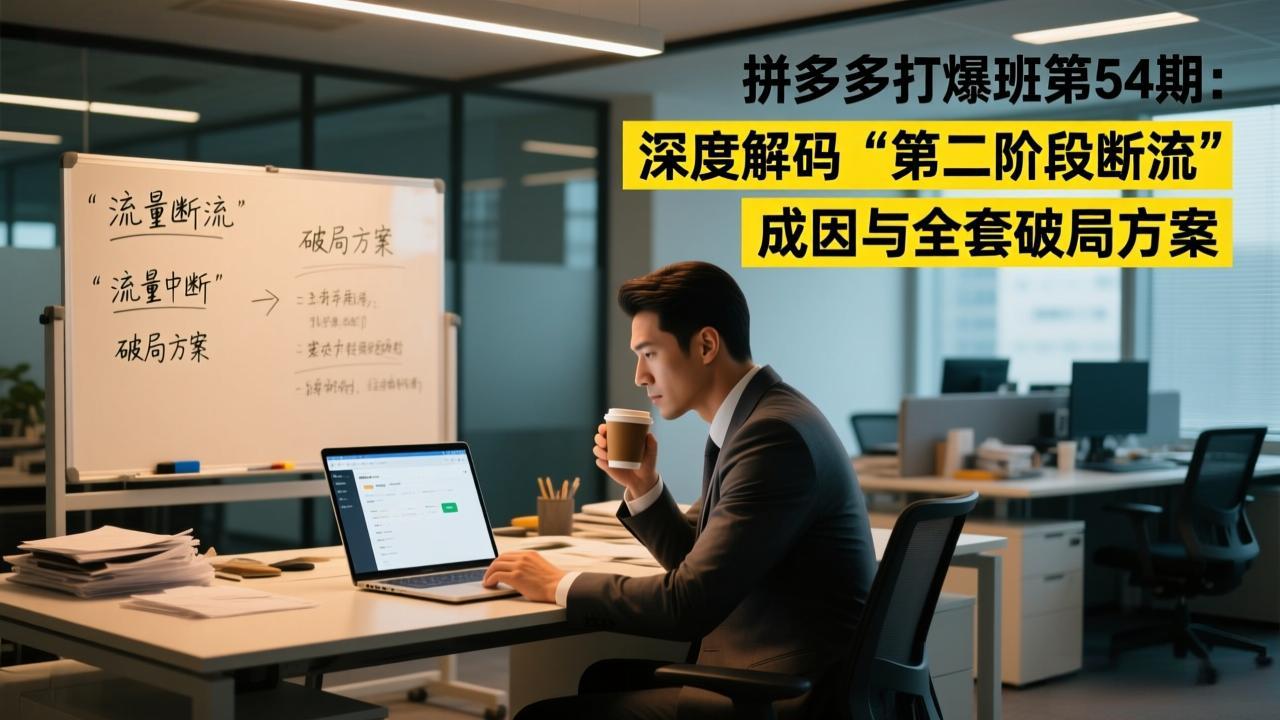 拼多多打爆班第54期：深度解码“第二阶段断流”成因与全套破局方案-灵感工坊云网创