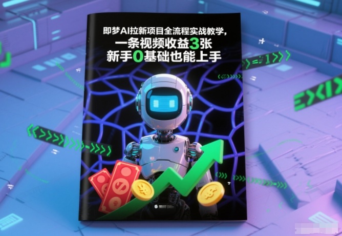 即梦AI拉新项目全流程实战教学，一条视频收益3张，新手0基础也能上手-灵感工坊云网创