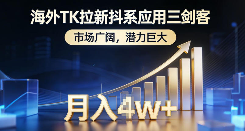 海外TK拉新抖系应用三剑客，市场广阔，潜力巨大，月入1w+-灵感工坊云网创