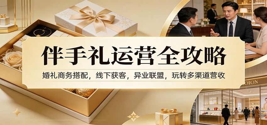 伴手礼运营全攻略：婚礼商务搭配，线下获客，异业联盟，玩转多渠道营收-灵感工坊云网创